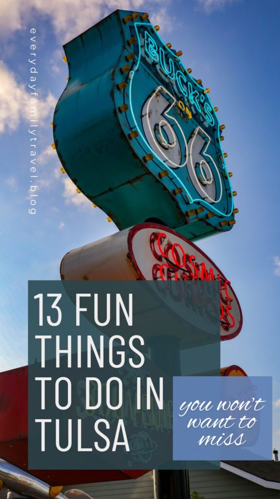 Pinterest pin to save for planning a Tulsa getaway.
