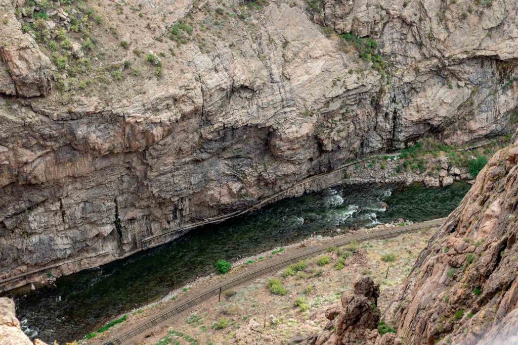 View of the Royal Gorge from above.
