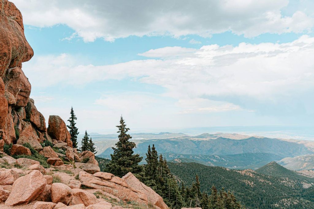 View from the path up Pikes Peak.
