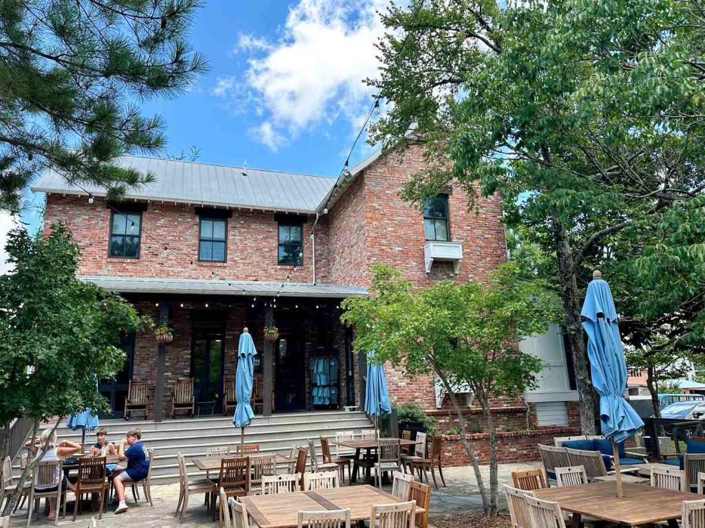 The Meeting House in Carlton Landing–a restaurant and gathering place in the center of town.
