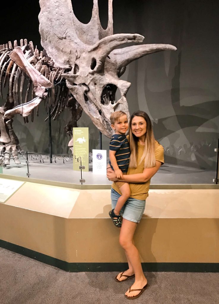 My son and I at the Sam Noble Museum of Natural History.