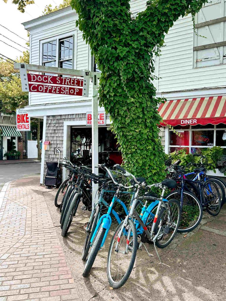 Bike rental shop in Edgartown, Martha's Vineyard.