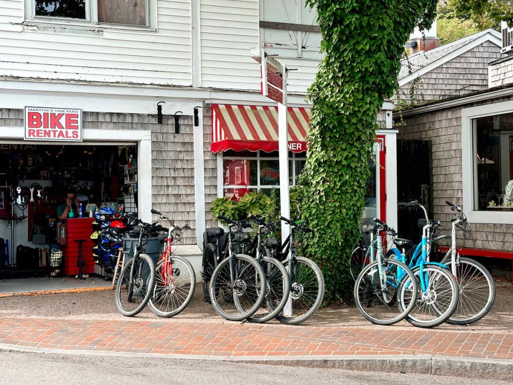 Bike rental shop in Martha's Vineyard.