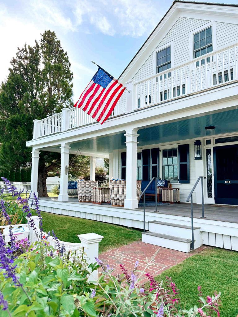 Beautiful white house in Edgartown, Martha's Vineyard.