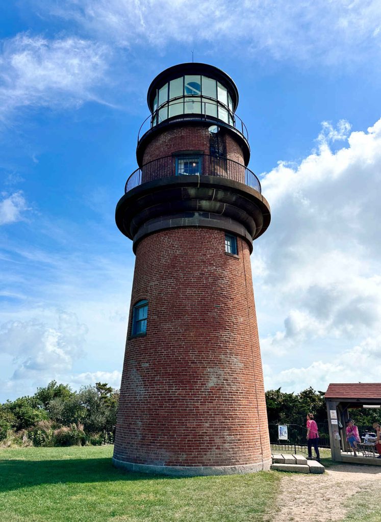 View of Gay Head Lighthouse in Aquinnah on Martha's Vineyard.