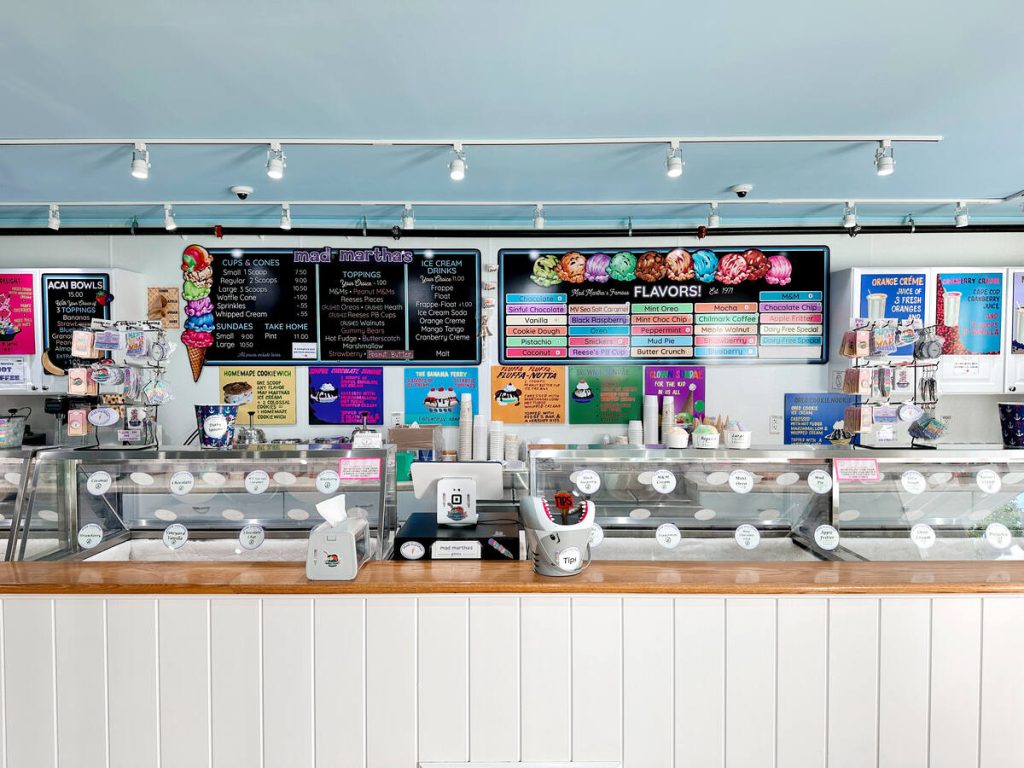 Mad Martha's Homemade Ice Cream in Martha's Vineyard.
