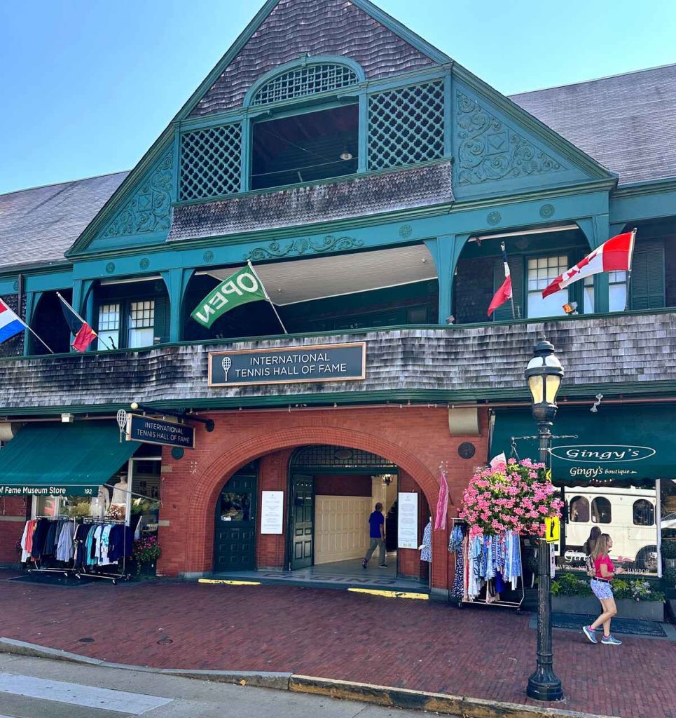 The outside of the International Tennis Hall of Fame in Newport.