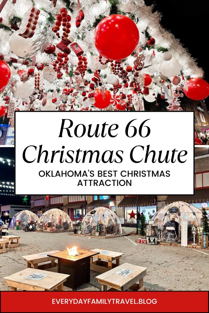 Pinterest pin for the Sapulpa Christmas Chute.