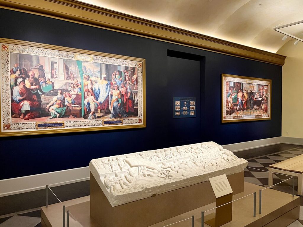 Paintings and artifacts inside the Museum of the Bible in Washington DC.