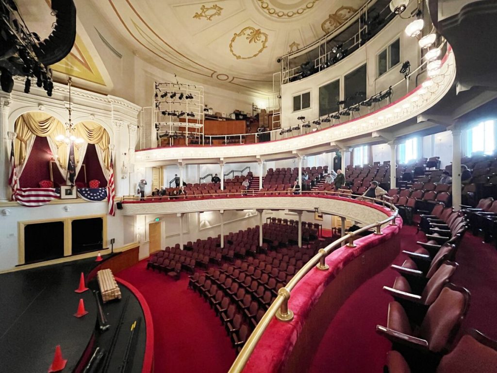 The interior of Ford's Theatre in Washington DC.