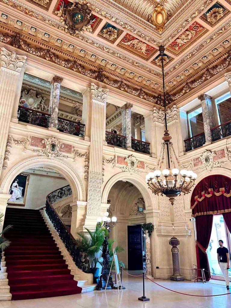 The entryway of The Breakers mansion in Newport.