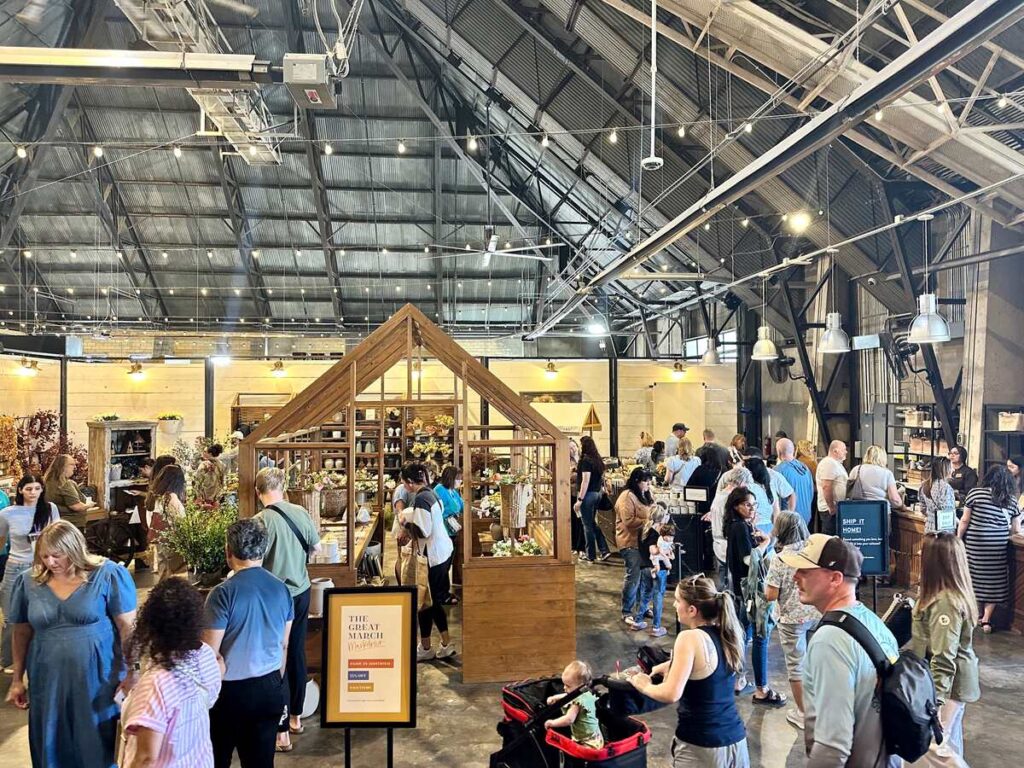 The inside of the Magnolia Market, which is filled with unique home goods and souvenirs.