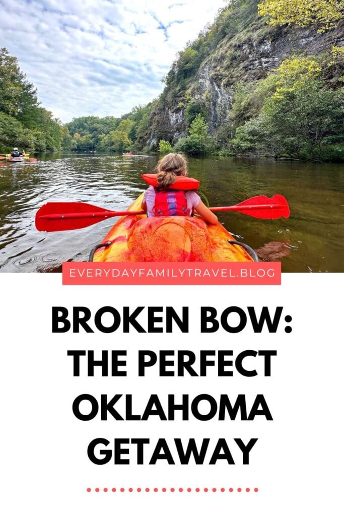 A Pinterest pin to save for planning a getaway to Broken Bow.