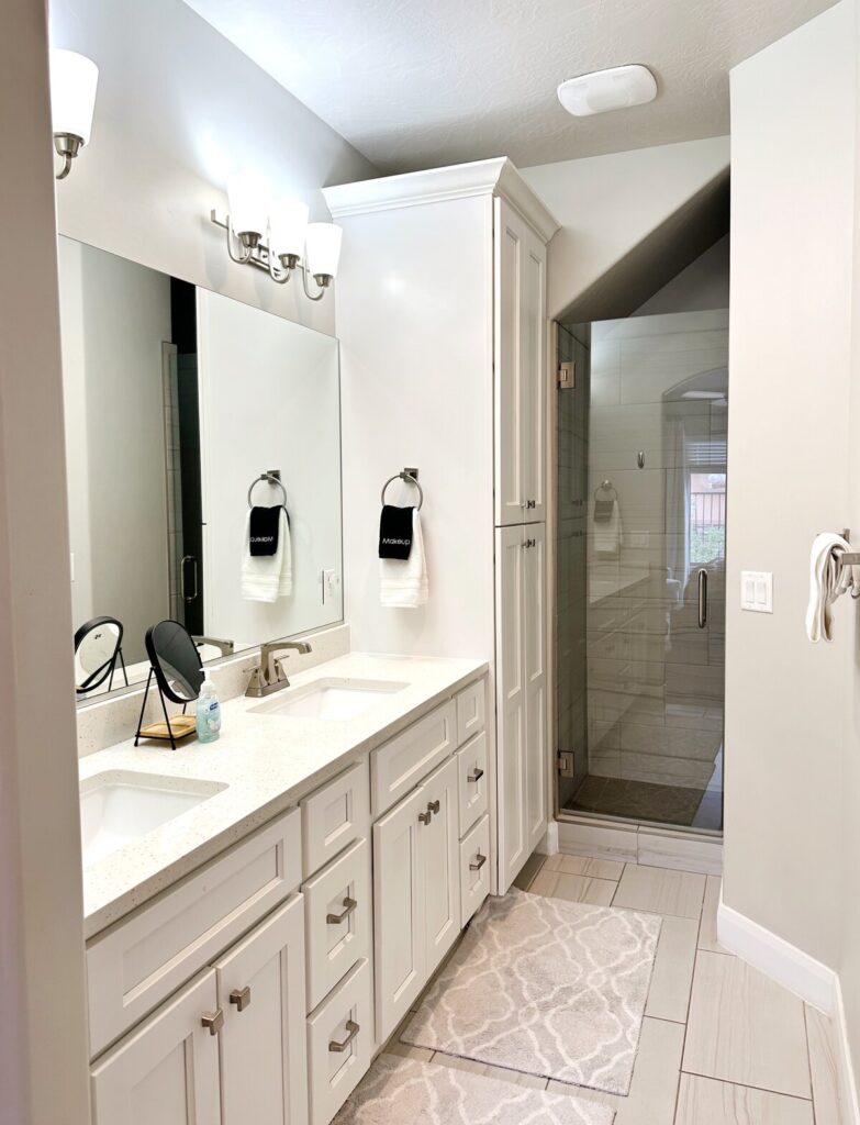The bathroom in our vacation rental near Zion National Park.