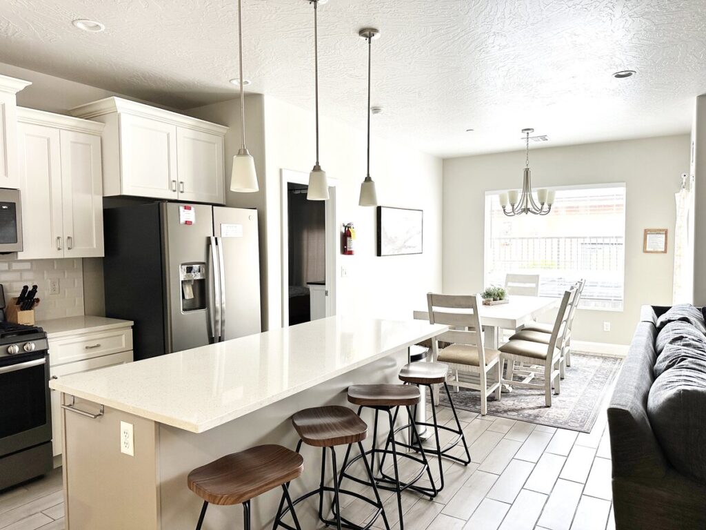 The kitchen in our vacation rental near Zion National Park.